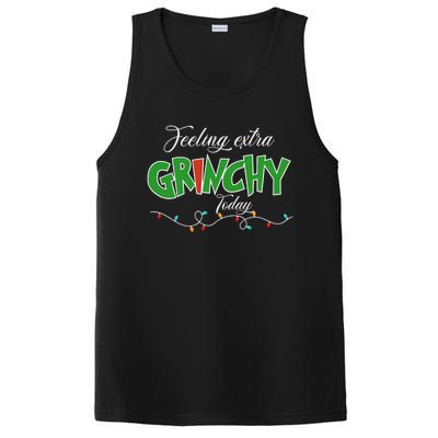 Feeling Extra Grinchy Today Christmas Colorful Xmas Lights PosiCharge Competitor Tank