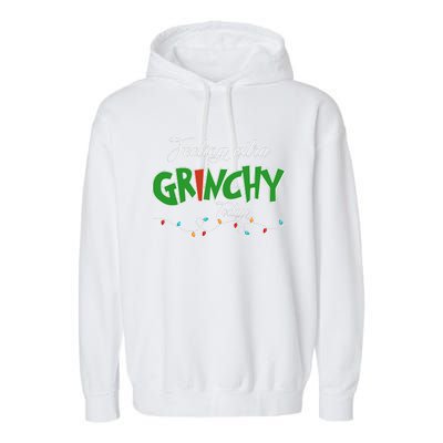 Feeling Extra Grinchy Today Christmas Colorful Xmas Lights Garment-Dyed Fleece Hoodie