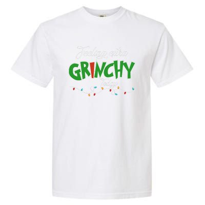 Feeling Extra Grinchy Today Christmas Colorful Xmas Lights Garment-Dyed Heavyweight T-Shirt