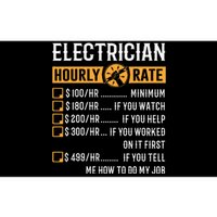 Funny Electrician Gifts Electrician Hourly Rate Bumper Sticker