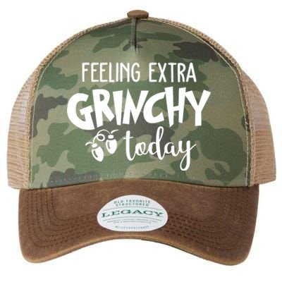 Feeling Extra Grinchy Today Funny Christmas Legacy Tie Dye Trucker Hat