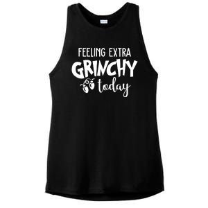 Feeling Extra Grinchy Today Funny Christmas Ladies PosiCharge Tri-Blend Wicking Tank