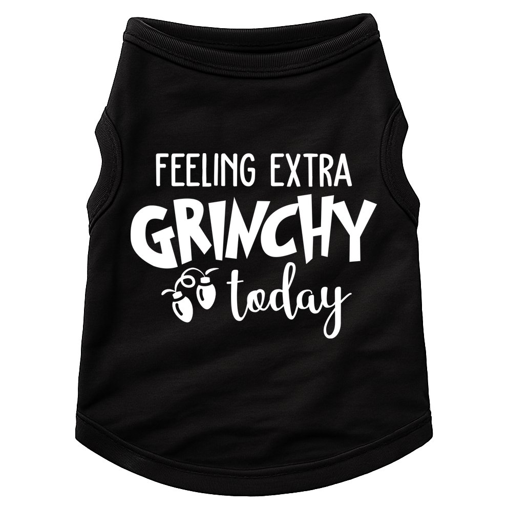 Feeling Extra Grinchy Today Funny Christmas Doggie Tank