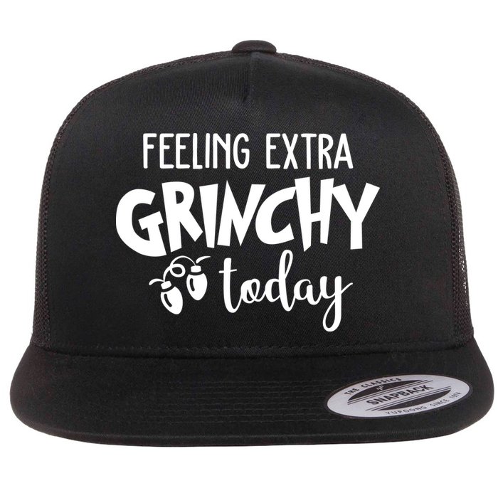 Feeling Extra Grinchy Today Funny Christmas Flatbill Hat