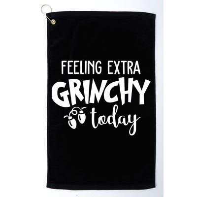 Feeling Extra Grinchy Today Funny Christmas Golf Towel