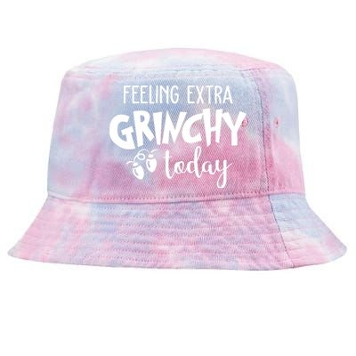 Feeling Extra Grinchy Today Funny Christmas Tie-Dyed Bucket Hat