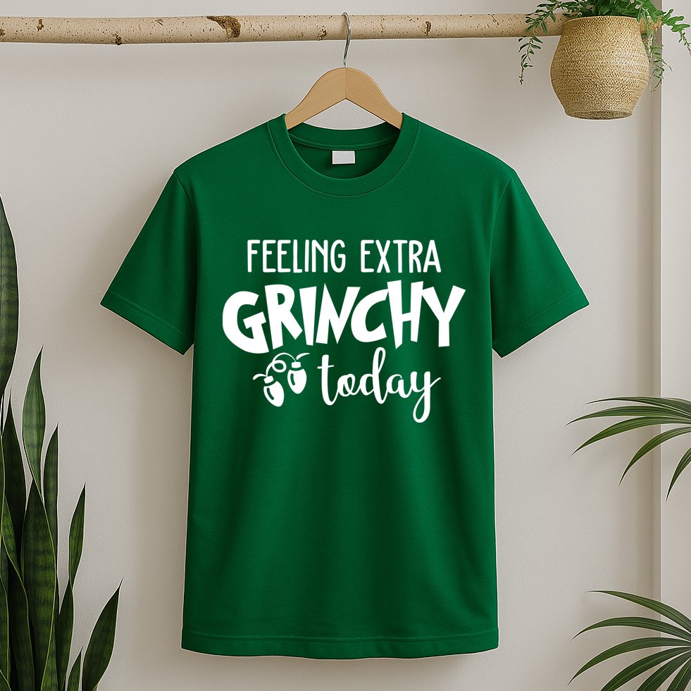 Feeling Extra Grinchy Today Funny Christmas T-Shirt