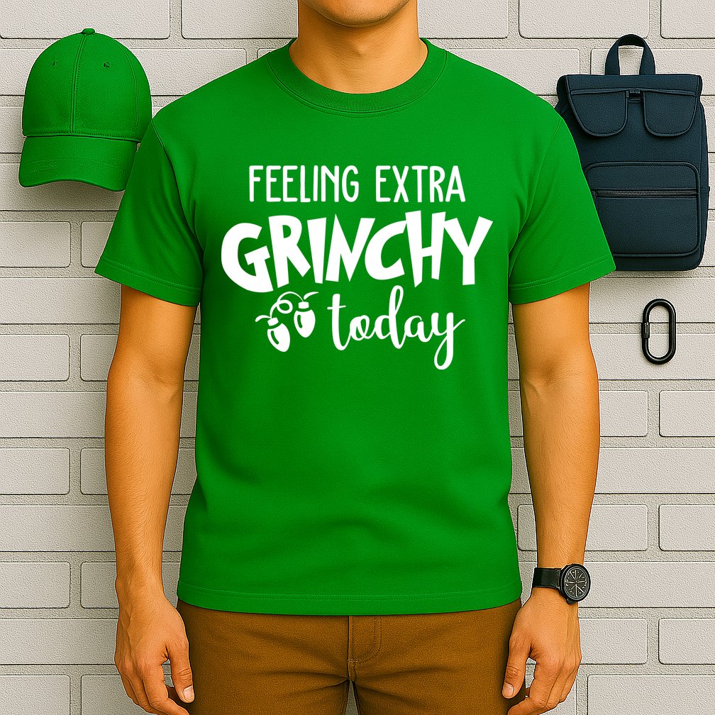 Feeling Extra Grinchy Today Funny Christmas T-Shirt