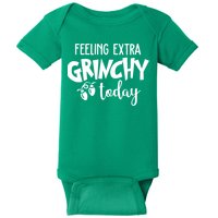 Feeling Extra Grinchy Today Funny Christmas Baby Bodysuit