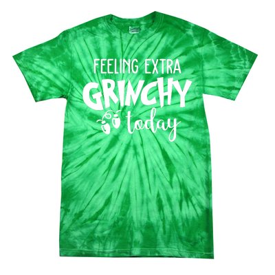 Feeling Extra Grinchy Today Funny Christmas Tie-Dye T-Shirt