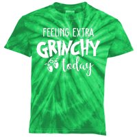 Feeling Extra Grinchy Today Funny Christmas Kids Tie-Dye T-Shirt