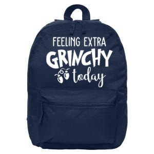 Feeling Extra Grinchy Today Funny Christmas 16 in Basic Backpack