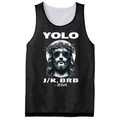 Funny Easter Gifts Christian Resurrection Yolo Jk Brb Jesus Mesh Reversible Basketball Jersey Tank