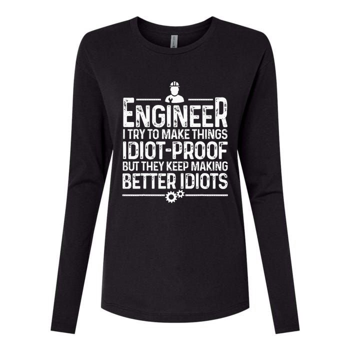 Funny Engineer Gift For Men Women Cool Engineering Mechanic Womens Cotton Relaxed Long Sleeve T-Shirt