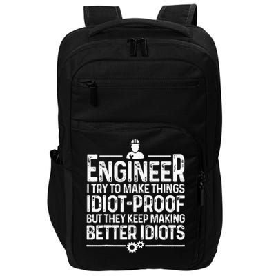 Funny Engineer Gift For Men Women Cool Engineering Mechanic Impact Tech Backpack