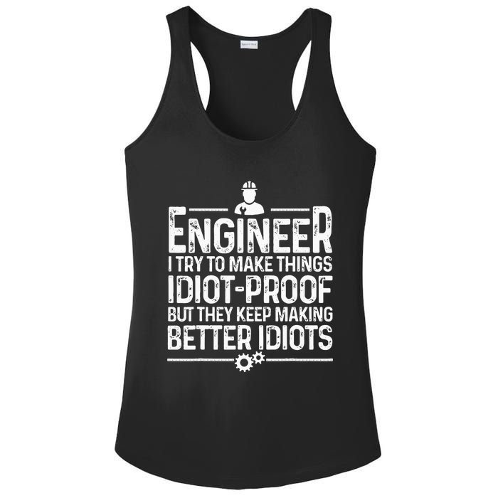 Funny Engineer Gift For Men Women Cool Engineering Mechanic Ladies PosiCharge Competitor Racerback Tank