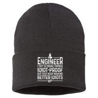 Funny Engineer Gift For Men Women Cool Engineering Mechanic Sustainable Knit Beanie