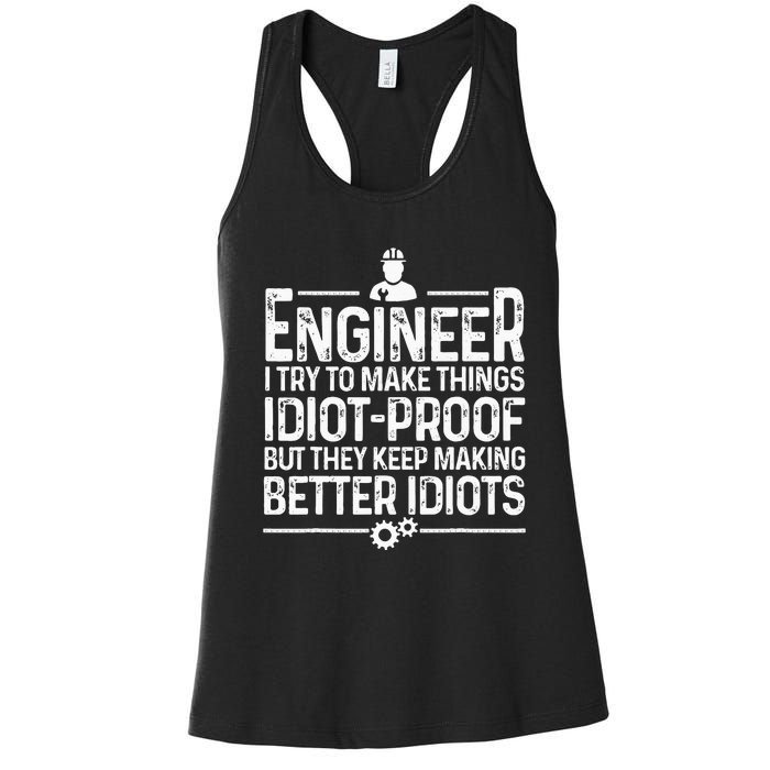 Funny Engineer Gift For Men Women Cool Engineering Mechanic Women's Racerback Tank