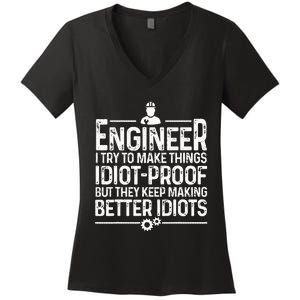 Funny Engineer Gift For Men Women Cool Engineering Mechanic Women's V-Neck T-Shirt