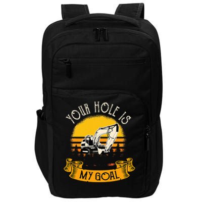 Funny Excavator Gift Saying Construction Site Impact Tech Backpack