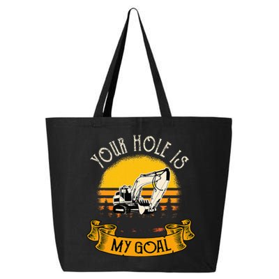 Funny Excavator Gift Saying Construction Site 25L Jumbo Tote