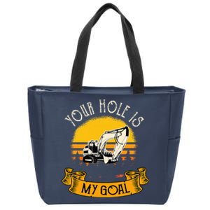 Funny Excavator Gift Saying Construction Site Zip Tote Bag