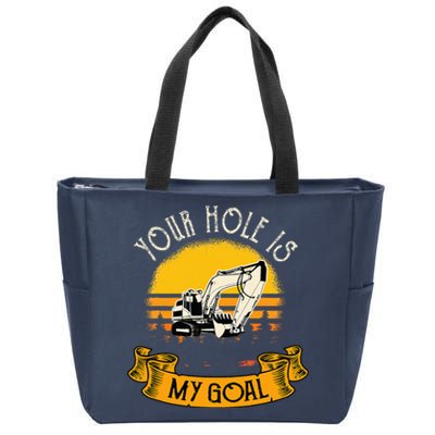 Funny Excavator Gift Saying Construction Site Zip Tote Bag