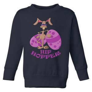 Funny Easter Hip Hopper Bunny Design For Women Toddler Sweatshirt