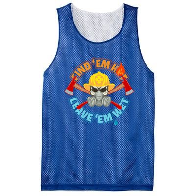 Find Em Hot Leave Em Wet Funny Firefighter Gift Mesh Reversible Basketball Jersey Tank