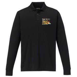 Find Em Hot Leave Em Wet Gift Performance Long Sleeve Polo