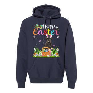 Funny Egg Hunting Bunny Giant Schnauzer Dog Happy Easter Premium Hoodie