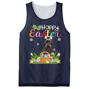 Funny Egg Hunting Bunny Giant Schnauzer Dog Happy Easter Mesh Reversible Basketball Jersey Tank