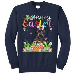 Funny Egg Hunting Bunny Giant Schnauzer Dog Happy Easter Tall Sweatshirt