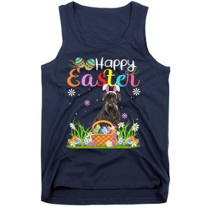 Funny Egg Hunting Bunny Giant Schnauzer Dog Happy Easter Tank Top