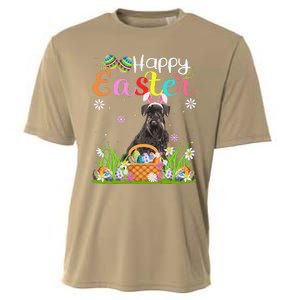 Funny Egg Hunting Bunny Giant Schnauzer Dog Happy Easter Cooling Performance Crew T-Shirt