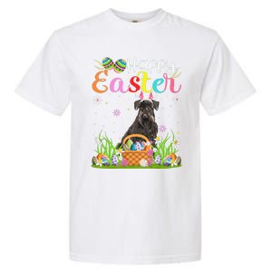 Funny Egg Hunting Bunny Giant Schnauzer Dog Happy Easter Garment-Dyed Heavyweight T-Shirt