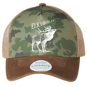 Funny Elk Hunting Elkaholic For Hunters Legacy Tie Dye Trucker Hat