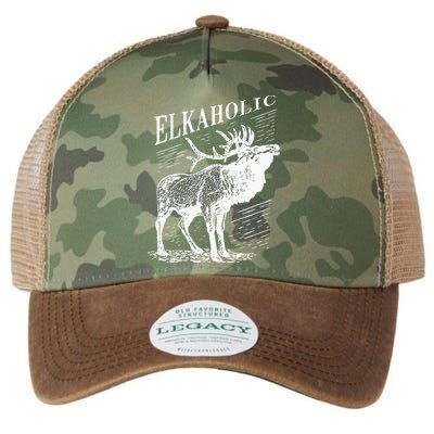 Funny Elk Hunting Elkaholic For Hunters Legacy Tie Dye Trucker Hat