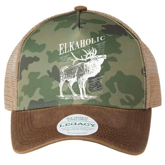 Funny Elk Hunting Elkaholic For Hunters Legacy Tie Dye Trucker Hat