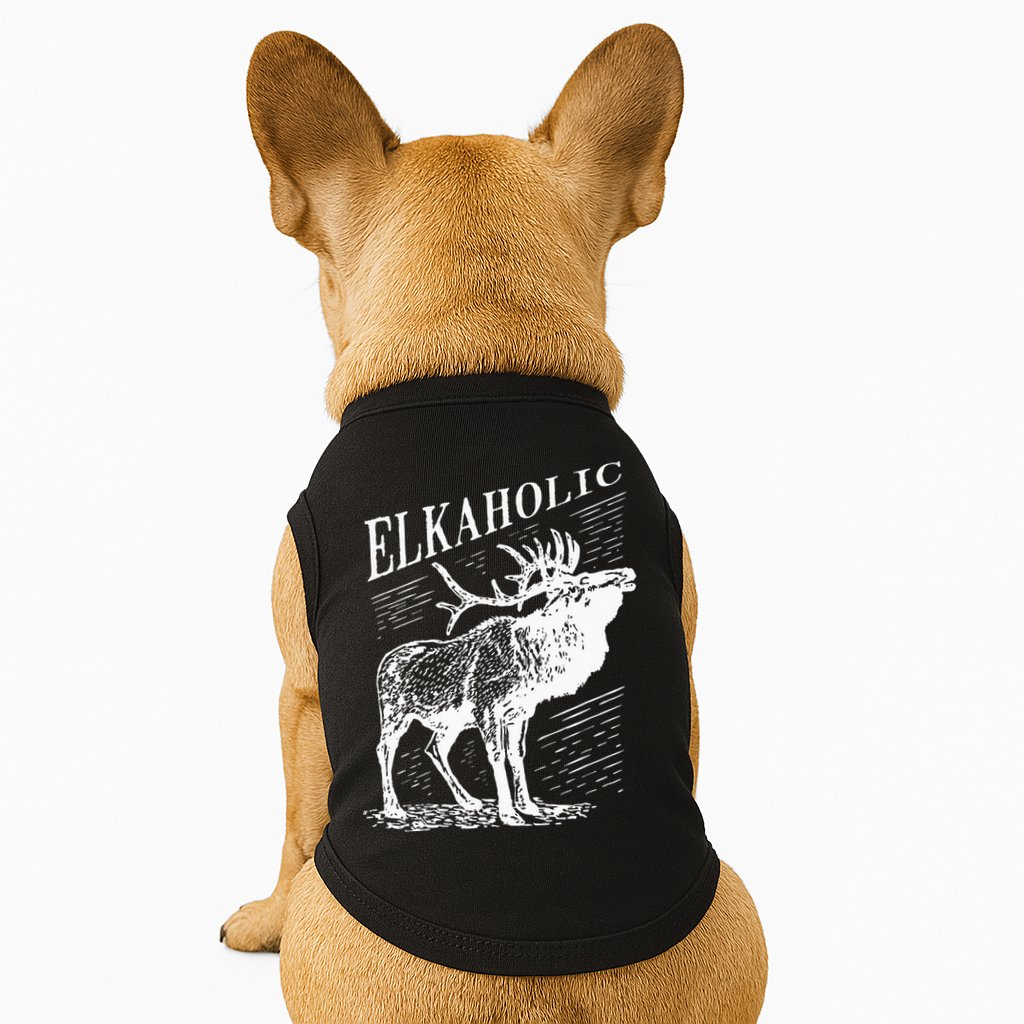 Funny Elk Hunting Elkaholic For Hunters Doggie Tank