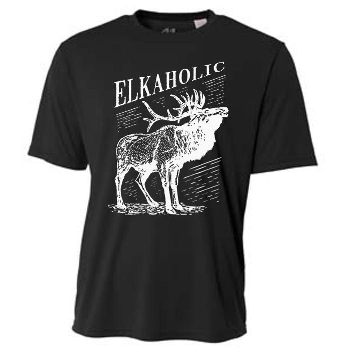 Funny Elk Hunting Elkaholic For Hunters Cooling Performance Crew T-Shirt