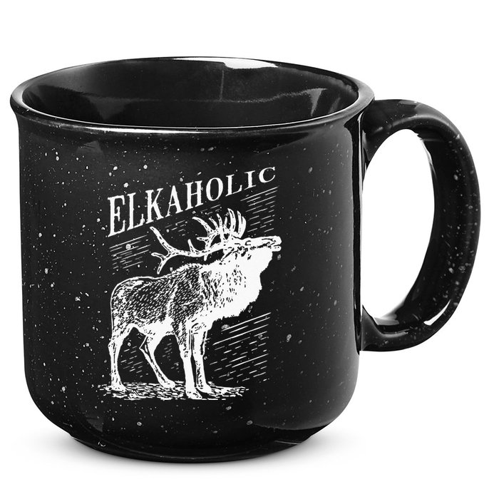 Funny Elk Hunting Elkaholic For Hunters 15oz Campfire Ceramic Mug