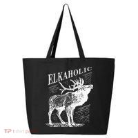 Funny Elk Hunting Elkaholic For Hunters 25L Jumbo Tote
