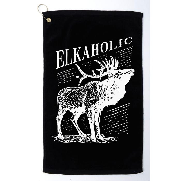 Funny Elk Hunting Elkaholic For Hunters Golf Towel