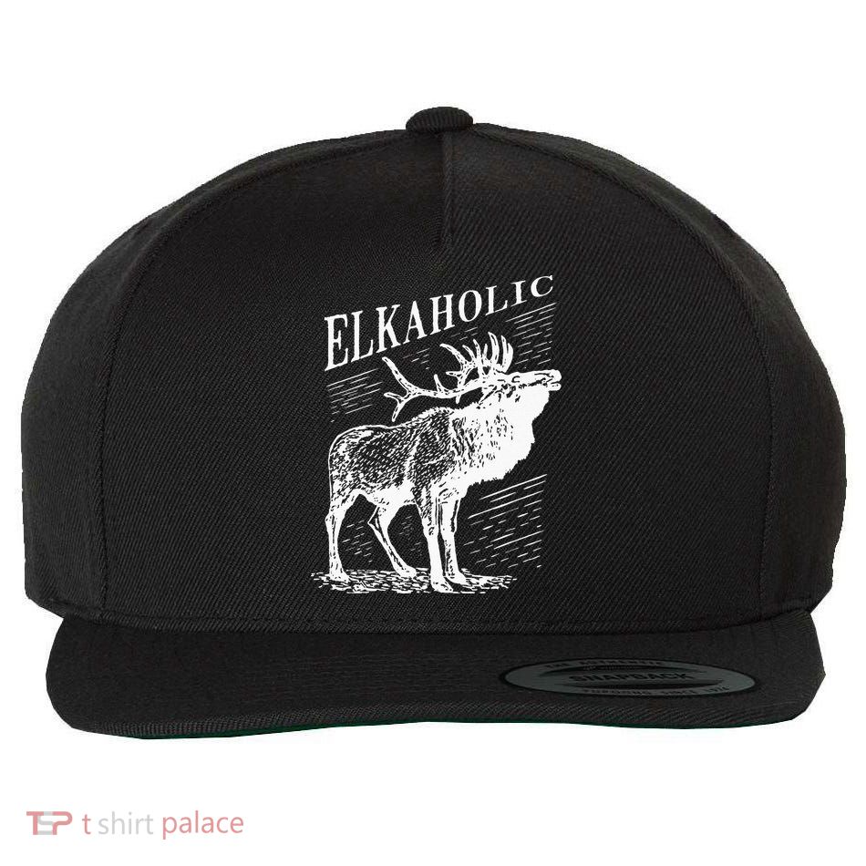 Funny Elk Hunting Elkaholic For Hunters Wool Snapback Cap