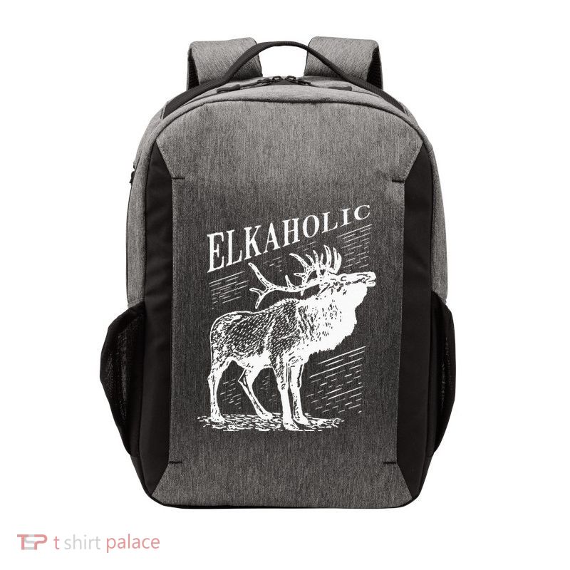 Funny Elk Hunting Elkaholic For Hunters Vector Backpack