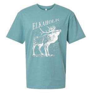 Funny Elk Hunting Elkaholic For Hunters Sueded Cloud Jersey T-Shirt