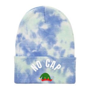 Funny Elf Hat Funny Christmas Gen Z Slang Tie Dye 12in Knit Beanie