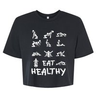 Funny Eat Healthy Dirty Bella+Canvas Jersey Crop Tee