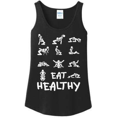 Funny Eat Healthy Dirty Ladies Essential Tank